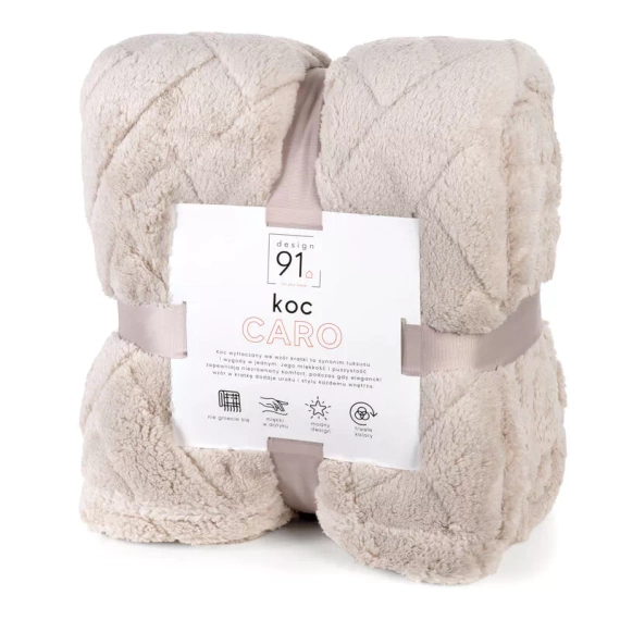 Caro koc narzuta z mikrofibry Designe91 beżowy