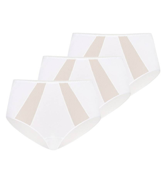 1125-3 Vicky Wielopak Figi z wysokim stanem Teyli - biały