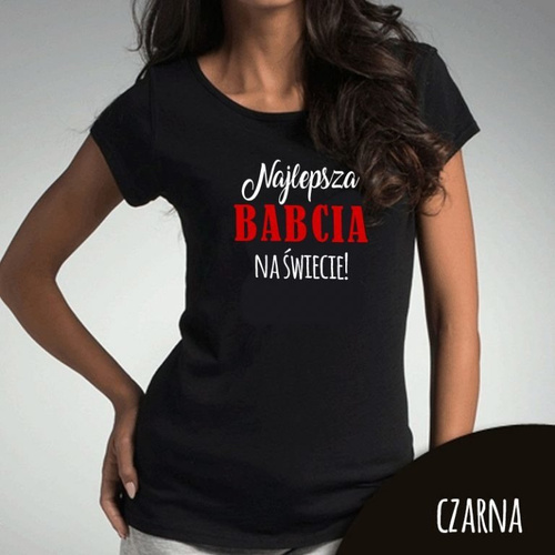 Bluzka dla babci "Najlepsza babcia na świecie" Moocha biały