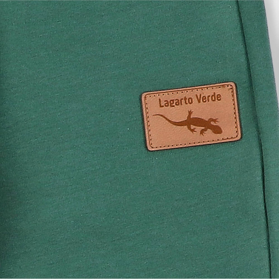 KAR-0040/ZIE Spodnie dresowe dla chłopca Lagarto Verde - zielony