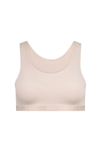 Nikola Stanik dziewczęcy, szerokie ramiączko Italian Fashion- pudrowy 