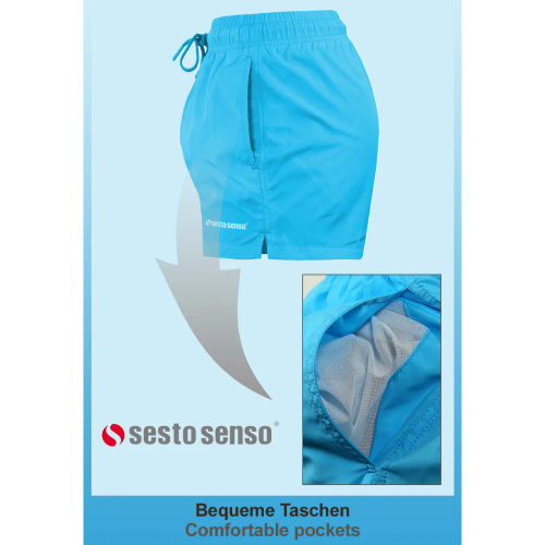 SZ2407 Szorty kąpielowe Sesto Senso błękitny
