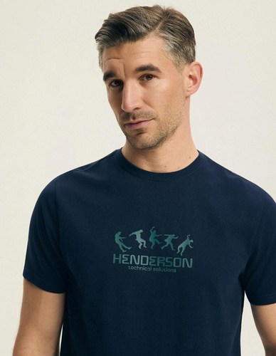 Piżama Męska Henderson Core 44499 Bet Navy 100% Bawełna Krótki Rękaw