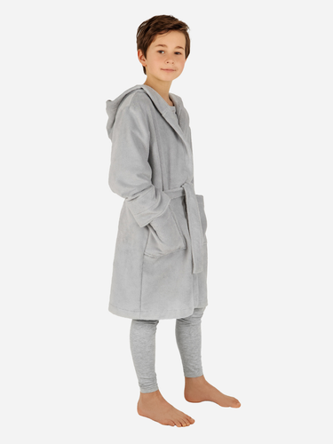 Bamboo Szlafrok dziecięcy bambusowy ByShelly - jasny szary