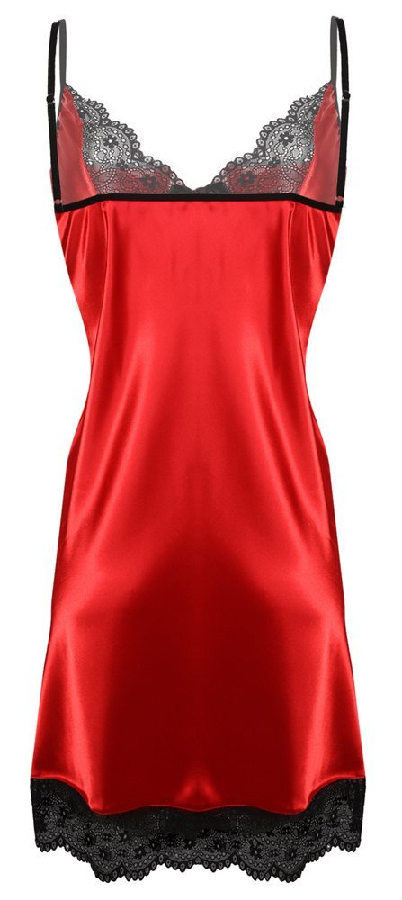 Elaine Halka satynowa koszulka damska DKaren - czerwona