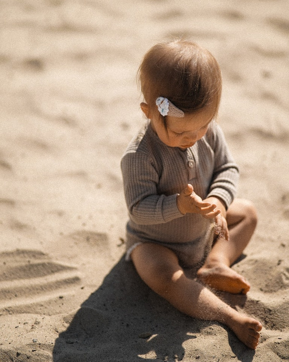 03249DRPS "Waffel Stone" Body polo z długim rękawem Makoma stone