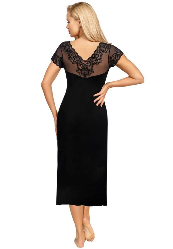 Ivana Long  koszulka nocna Donna -czarny