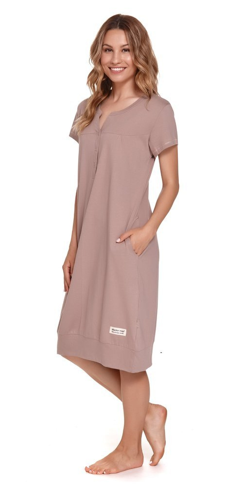 4348 Koszula Nocna ciążowa i do karmienia Doctor Nap - beige