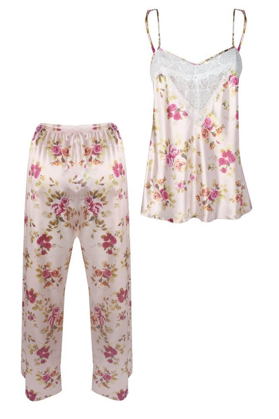 Flowers Komplet Damski Piżama DKaren - DK-KC 11 biały