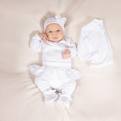 169061 Komplet chrzcielny 5-częściowy Nicol - biały