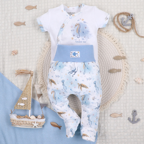 ABN-5456 Sea Of Joy Półśpiochy niemowlęce Nini – bawełna organiczna, elastyczny pas