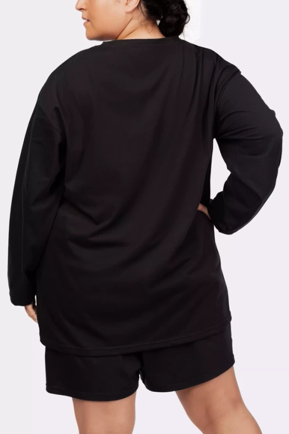 Joy longsleeve Piżama damska Mona black