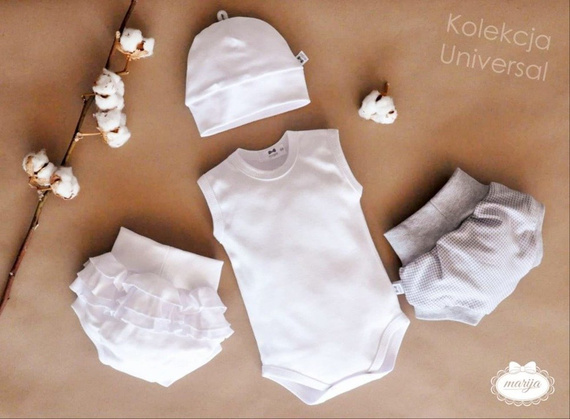 1615B Universal Czapka niemowlęca Marija - biały
