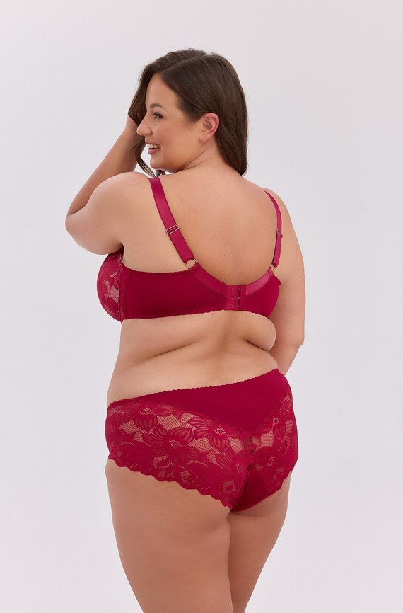 Gaia Mary BSM 1372 Bordowy Biustonosz Semi Soft Maxi z Fiszbinami