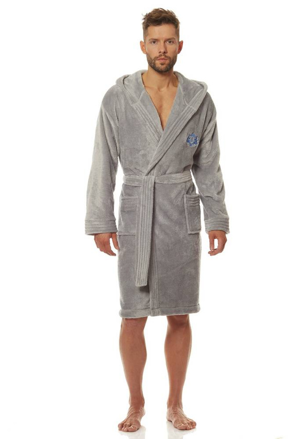 2110 Costa Szlafrok Męski L&L - grafitowy