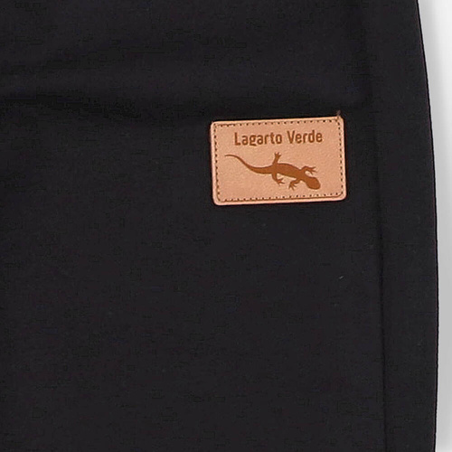 KAR-0040/CZA Spodnie dresowe dla chłopca Lagarto Verde - czarny