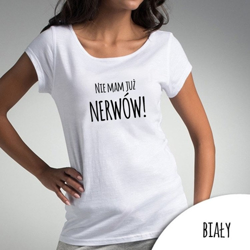 Bluzka damska  "Nie mam już nerwów" Moocha czarny