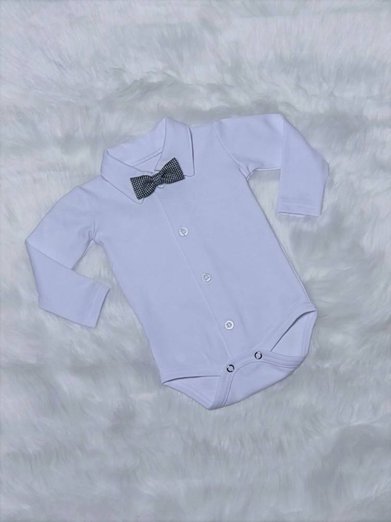 Miłosz Body z długim rękawem Bambarillo biały 