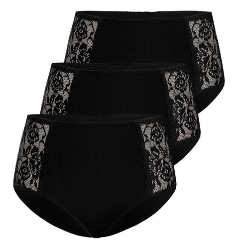 140-3 Loren Wielopak figi z wysokim stanem Teyli - czarny