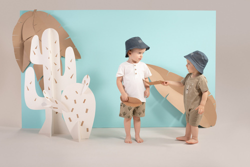 Free Soul T-shirt polo z guzikami Pinokio - ecru