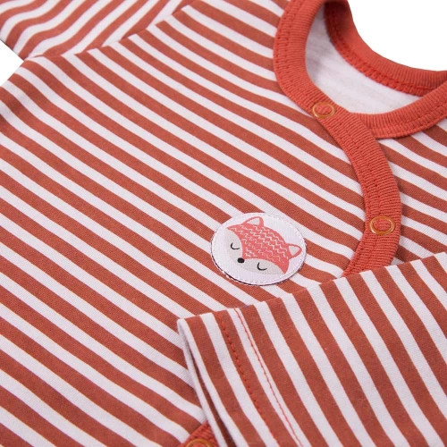 Adventure Rozpinane body dla dziewczynki paski Ewa Klucze- fiolet/rudy 