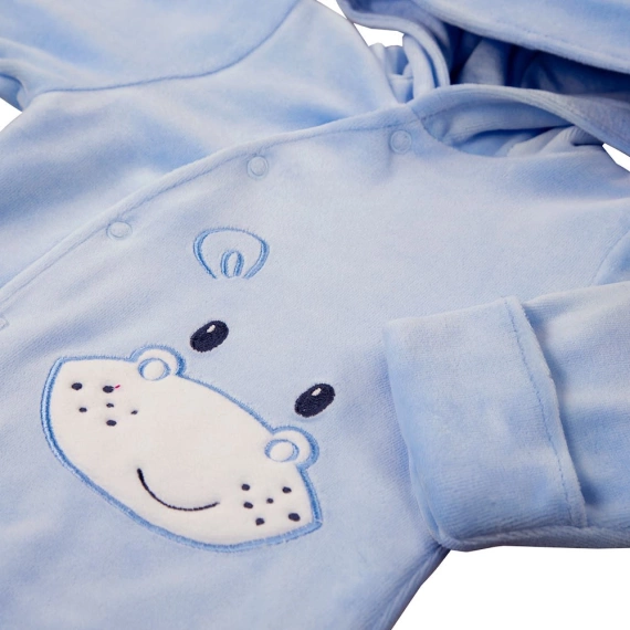 "Baby Love" Pajac welurowy Ewa Klucze - niebieski