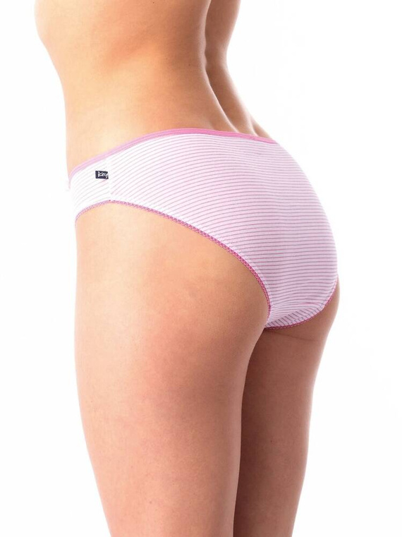 LPR 599  A'2 Figi damskie 2-pak Key biały różowy