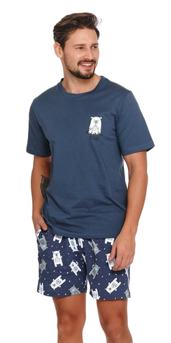 4222 Piżama Męska Doctor Nap - deep blue