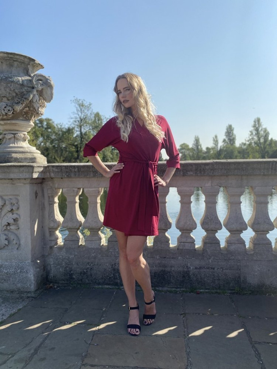 871 Visa Szlafrok damski Forex - bordowy