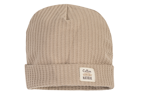 4249S "Natural Waffel" Czapeczka niemowlęca Makoma stone
