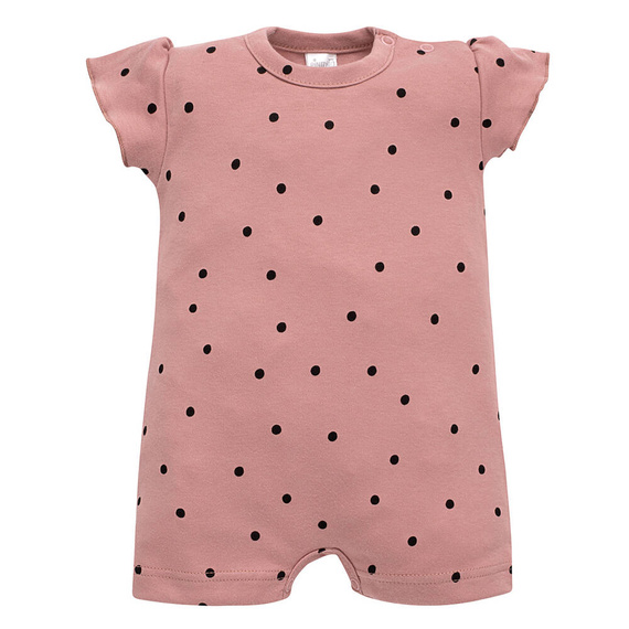 Tres Bien Rampers niemowlęcy Pinokio - róż groszki