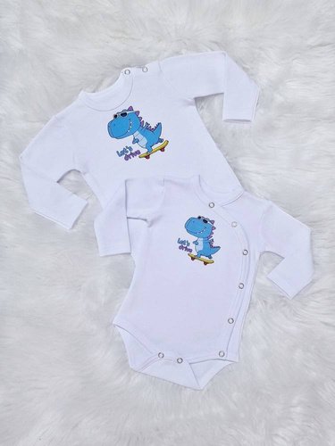 Let's Drive Body z długim rękawem Bambarillo biały