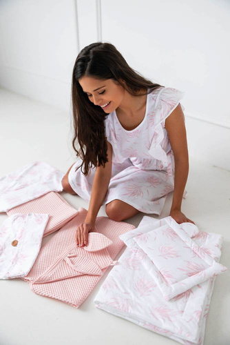 Margaret Komplet pościeli 2-elementy Sensis - biały-różowy