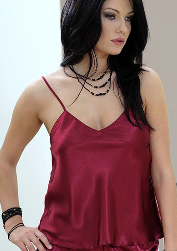 Karen Satynowy top damski DKaren - róż