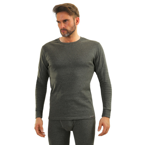 111 Podkoszulek bawełniany z długim rękawem Sesto Senso- ciemny melanż