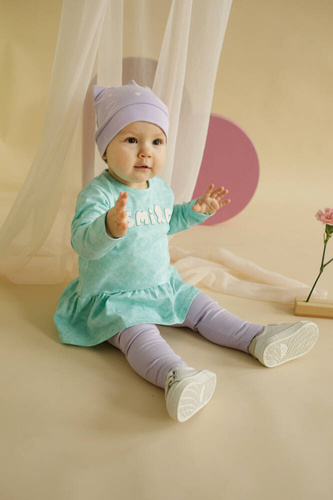 Lilian Tunika z długim rękawem Pinokio - miętowy