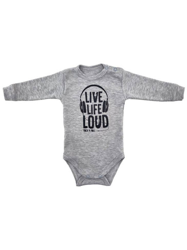 Body z długim rękawem "Music" Terjan - szary