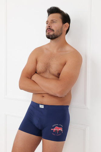 Bokserki męskie Fernando Italian Fashion bawełna elastan dopasowane-granatowy