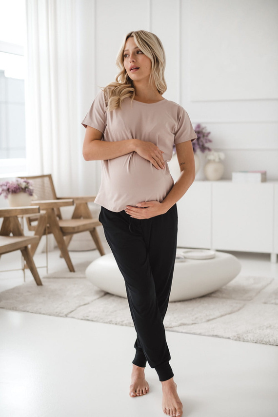 Spodnie ciążowe joggersy Milk&Love czarny