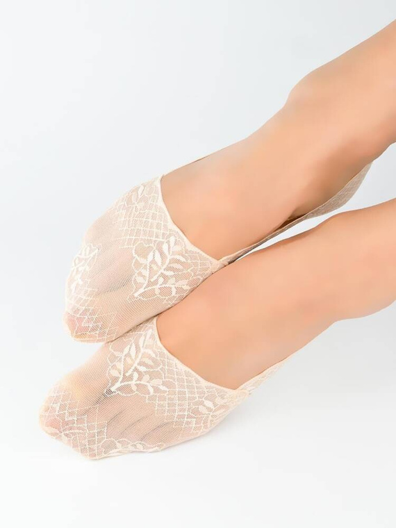 SN048  Baleriny stopki damskie Noviti -beżowy jasny