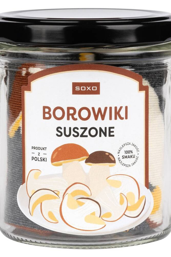Borowiki Suszone Skarpety męskie w słoiku Soxo -brązowy