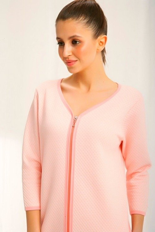 214 Szlafrok Damski Luna- koralowy