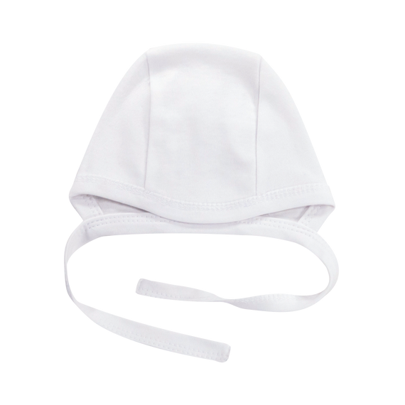 CKB002 Basic Czapka niemowlęca wiązana Mamatti - biały