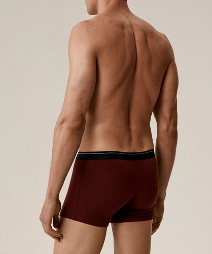 Bokserki męskie 3MH-011/25 	fioletowy-czarny-khaki– bawełna, 3-pak, komfortowy krój