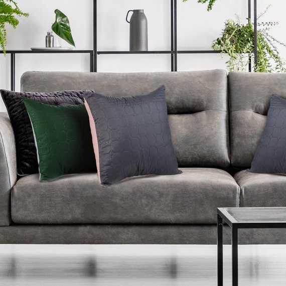 Poszewka z efektownym wzorem ADRI Design91- kremowo-beżowy