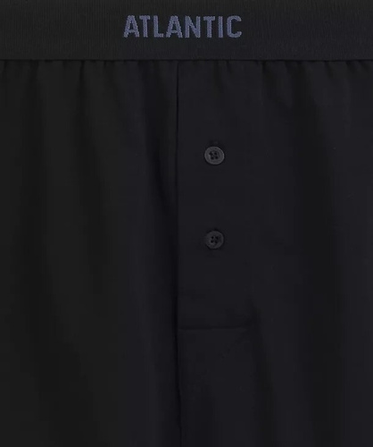 Bokserki męskie Atlantic 2MBX-0255 A2 2-pak czarny-denim– luźne, 100% bawełna
