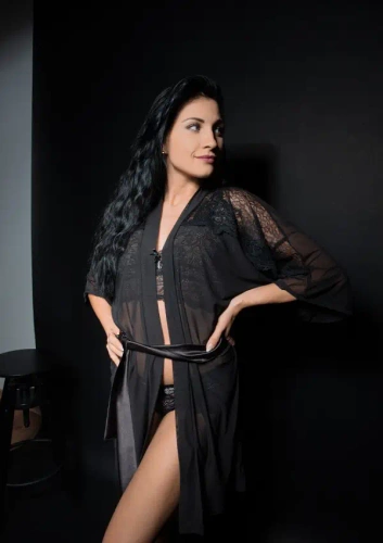 Costance Podomka Szlafrok Damski Dkaren - czarny