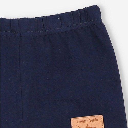 KAR-0041/GRA Legginsy dziewczęce Lagarto Verde - granatowy