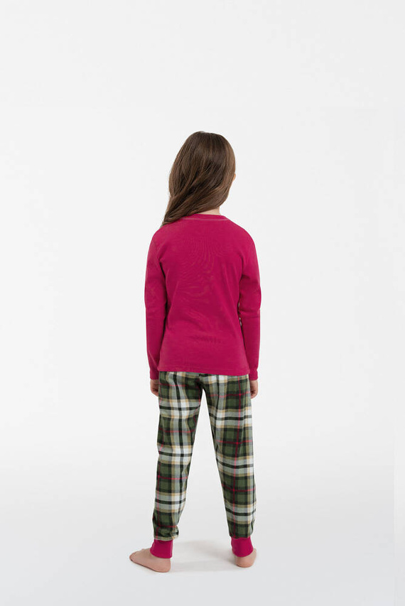 Zonda Piżama dla dziewczynki Italian Fashion - amarant/druk 