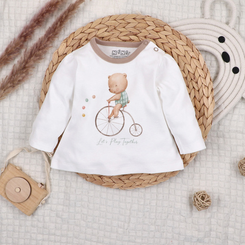 ABN-5589 Circus Bluzka niemowlęca Nini – 100% bawełna organiczna, bezpieczna dla skóry, polska produkcja